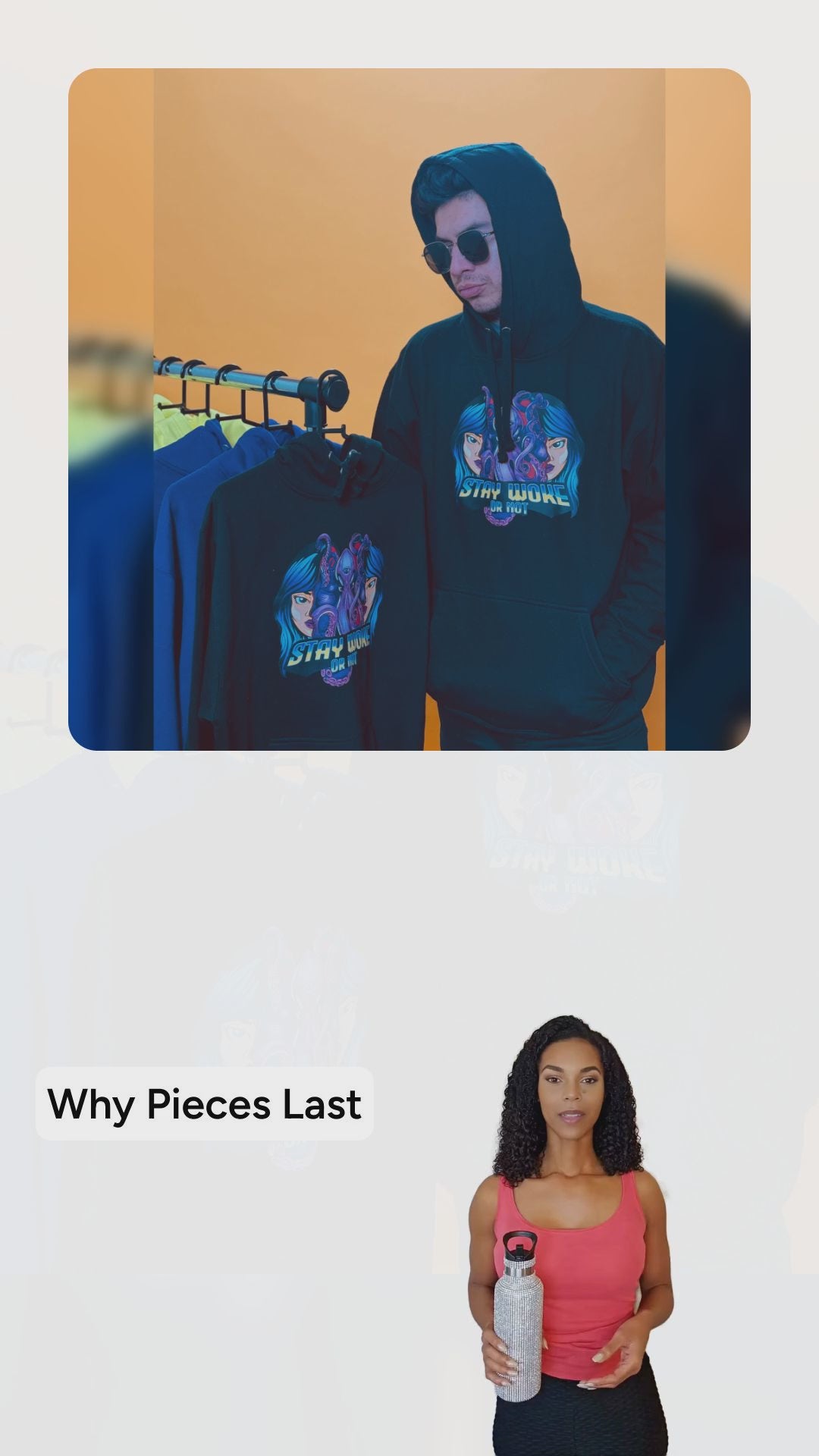 Unisex Black Hoodie Commericial
